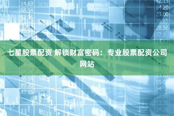 七星股票配资 解锁财富密码：专业股票配资公司网站