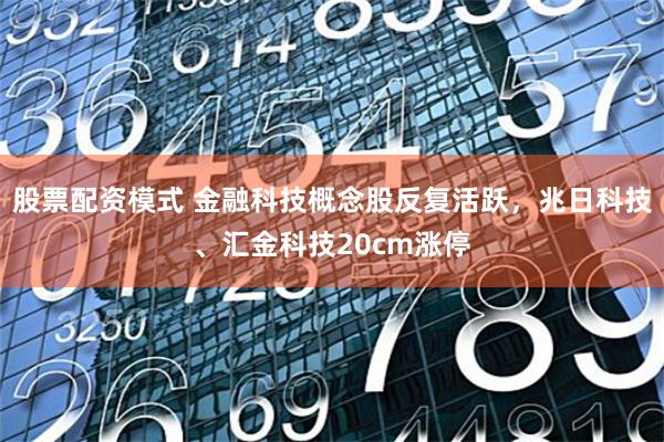 股票配资模式 金融科技概念股反复活跃，兆日科技、汇金科技20cm涨停